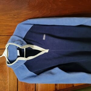 Womens Columbia Blue and Cream Fleece Pullover